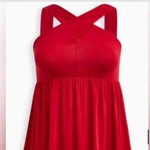 Torrid Super Soft Knits Red Tank Top-Criss-cross-Size 1X
